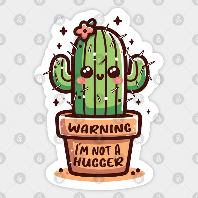 Not a Hugger Cactus Funny Sarcastic Sticker by Trendsdk